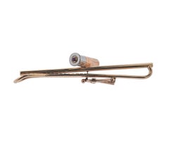 Gold Ruby Shotgun Tie Bar Clip