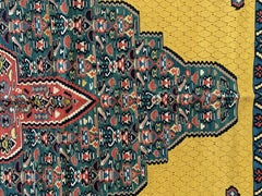 Gold Rug Kurdish Kilim Handmade Carpet Modern Flatwoven Wool Area Rug