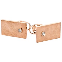 Gold Rush 18 Karat Gold and Diamond Cufflinks