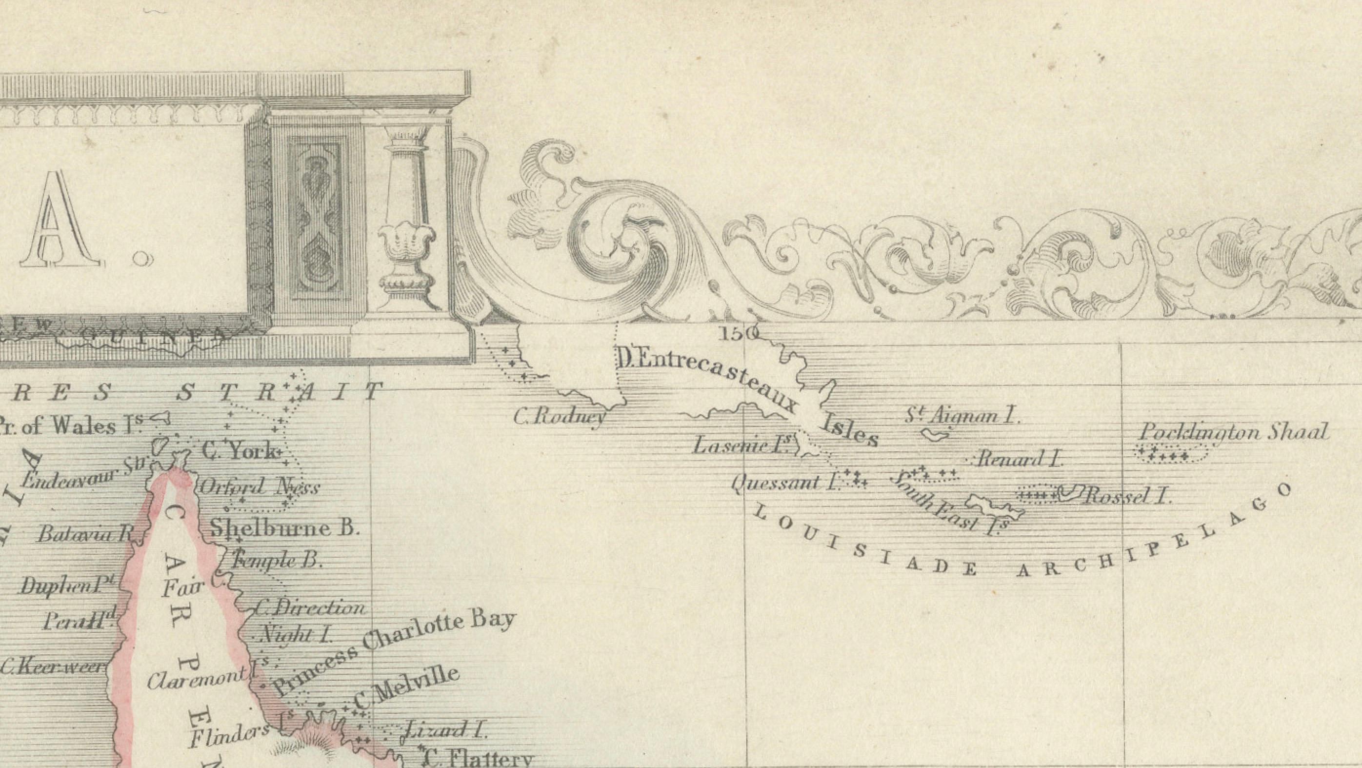 Mid-19th Century Gold Rush Era Masterpiece: The Tallis & Rapkin Rare Map of Pre-Queensland, 1851 For Sale