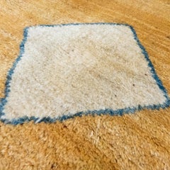 Antique Gabbeh Runner, Golden Yellow Wool Pile, Central Asia c 1940, Hallway Rug