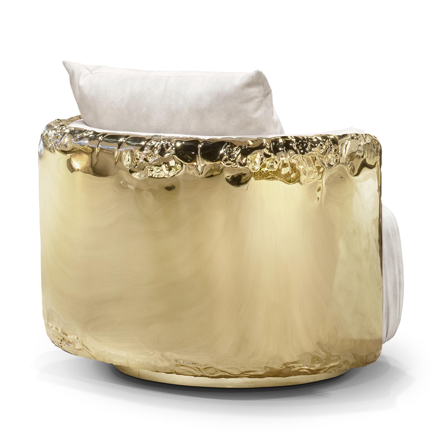 Ottone Poltrona rotonda Gold Safe in vendita