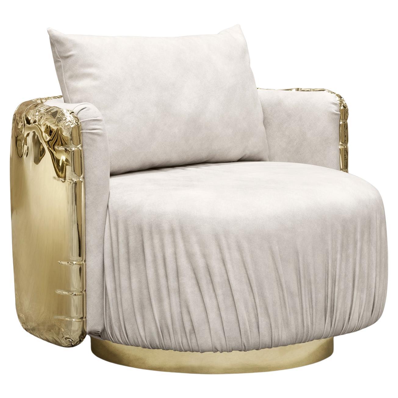 Gold Safe Round Armchair