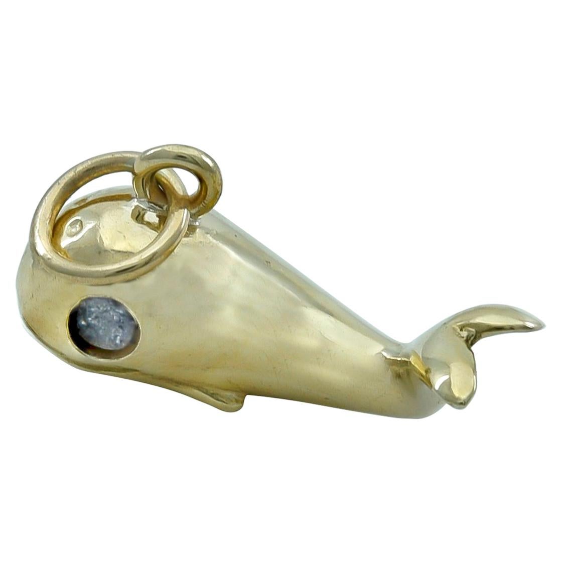 Gold Sag Harbor Whale Charm For Sale
