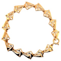 Gold Sailboat Link Bracelet