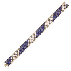Armband aus Gold, Saphiren und Diamanten
