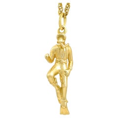 Gold Scuba Diver Charm