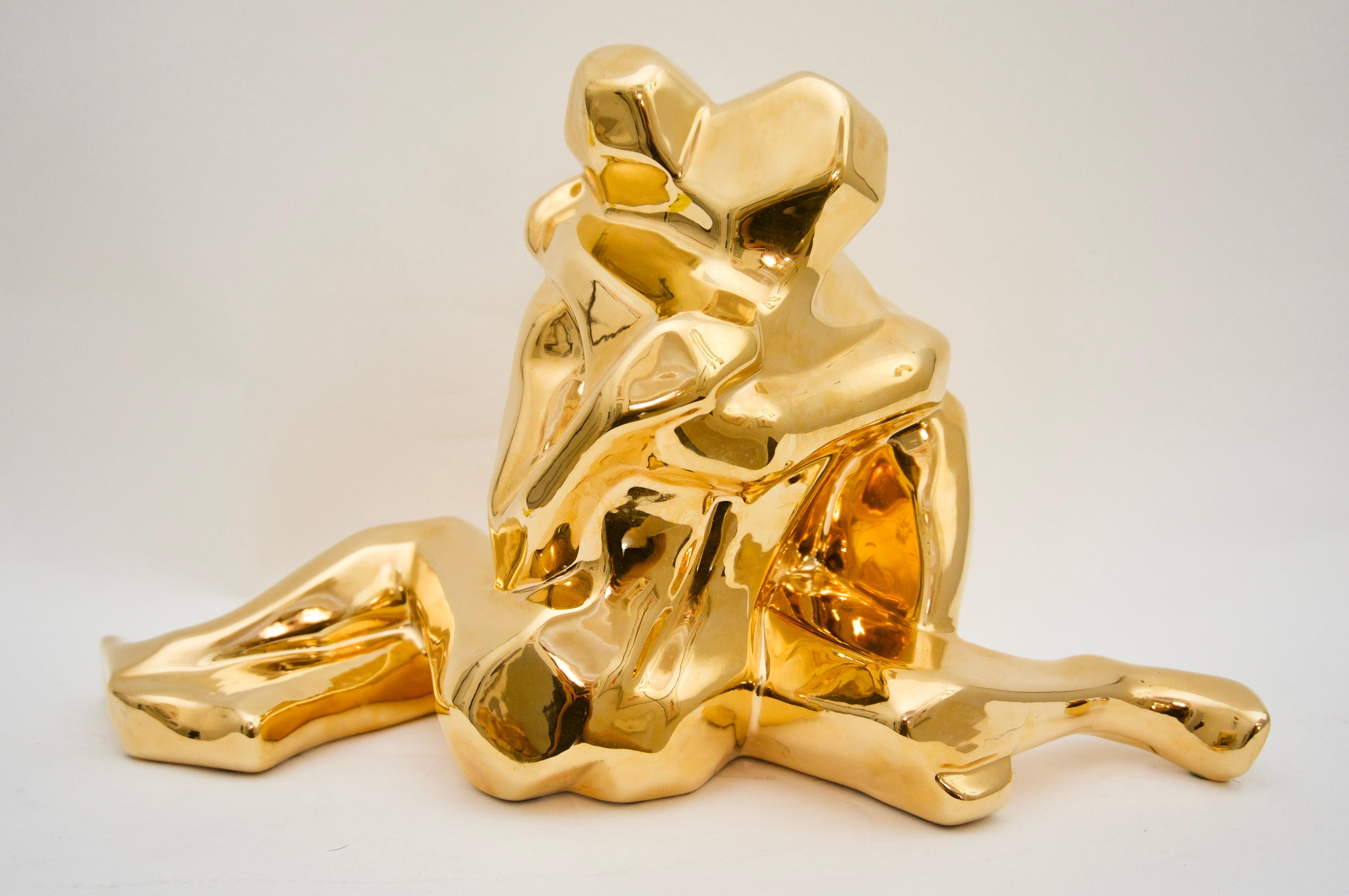 Mid-Century Modern Gold Sculpture Figure