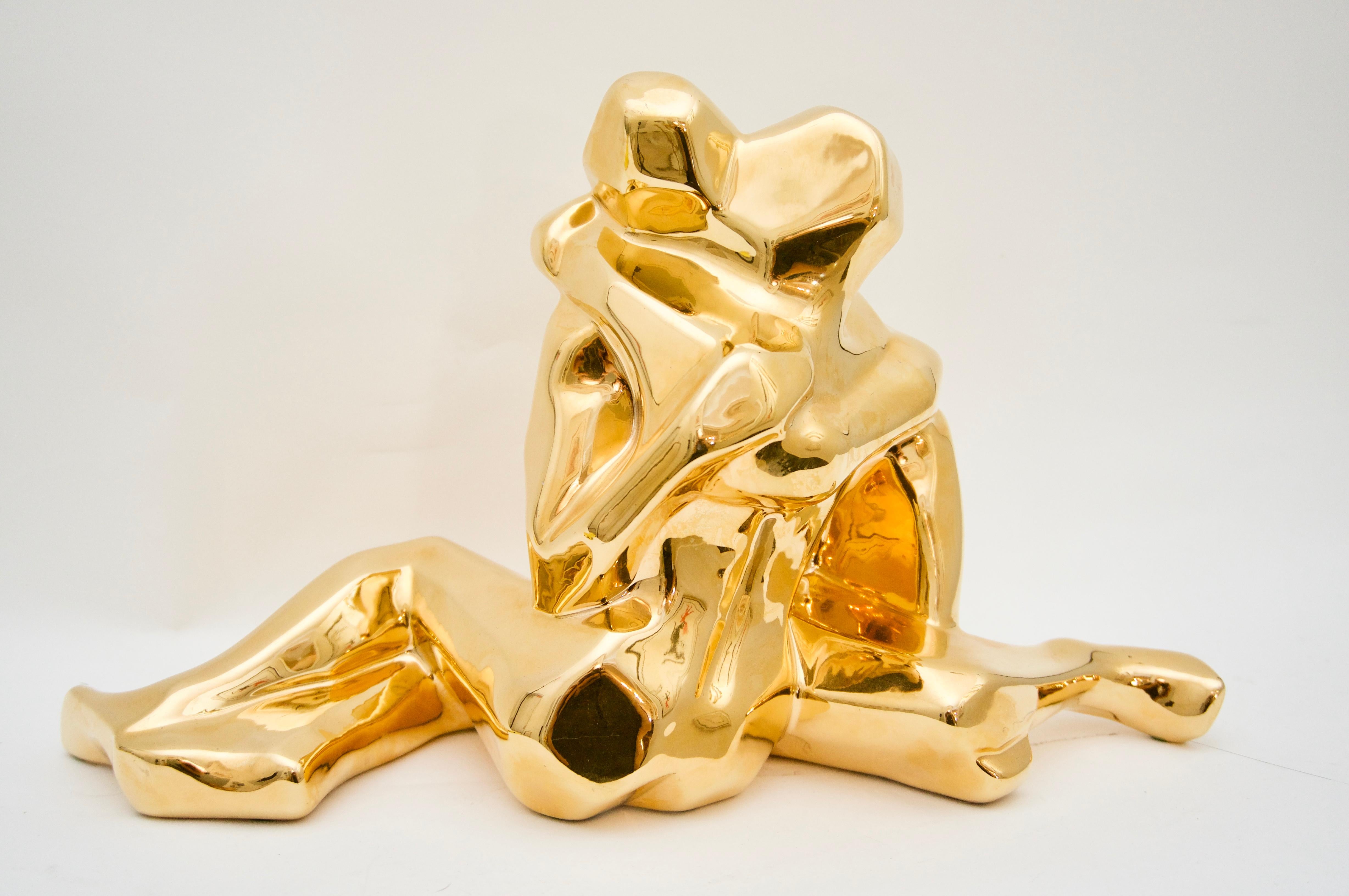 American Gold Sculpture Figure