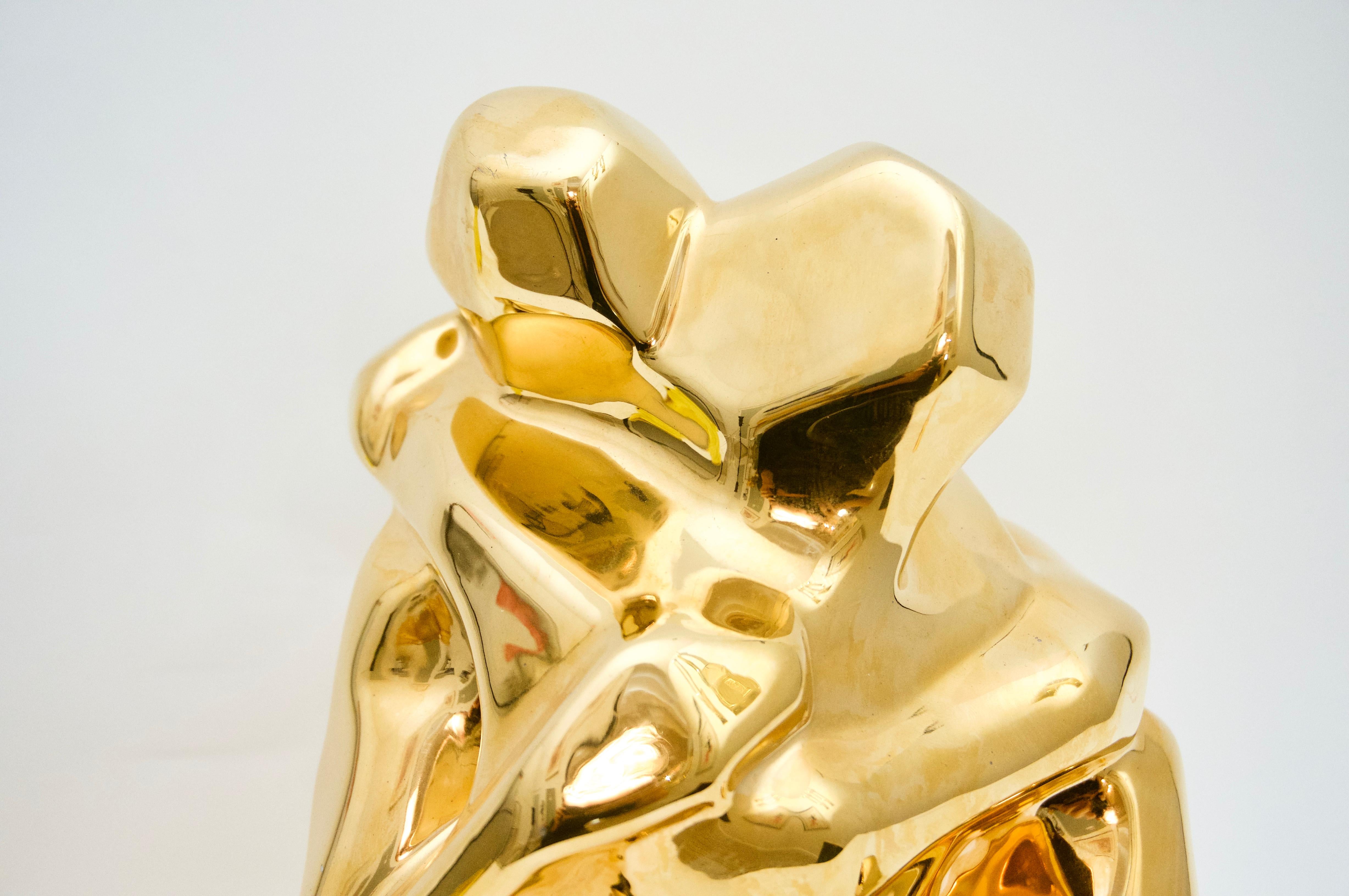Glazed Gold Sculpture Figure