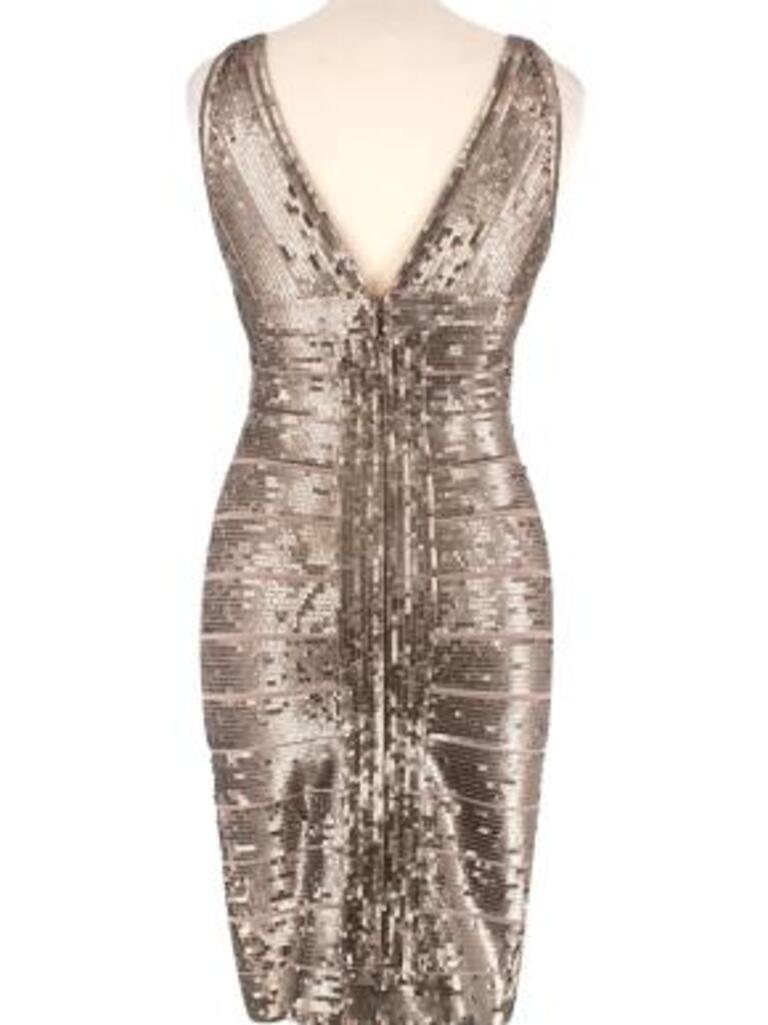 Retro sequin tie-line decoration bandage dress
