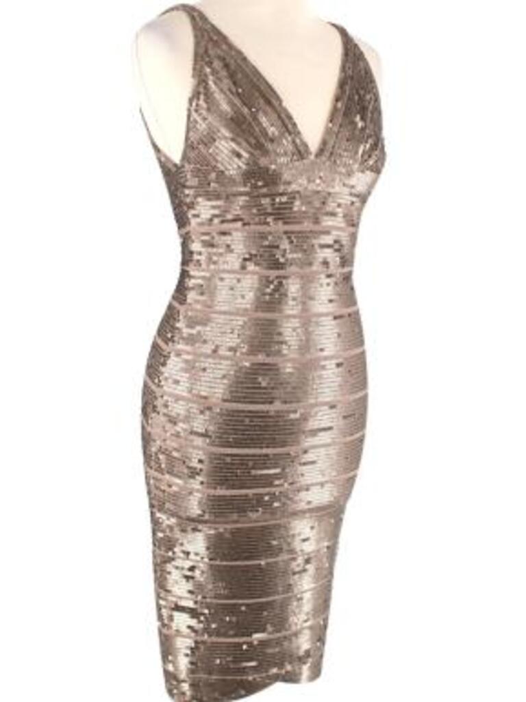 LOOK 762 SEQUIN DETAIL BANDAGE DRESS