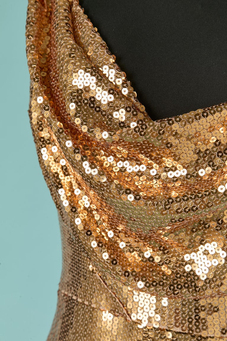 herve leger gold mini dress Herve Leger Women's The Nia Gown - Gold - Size XL main image 0