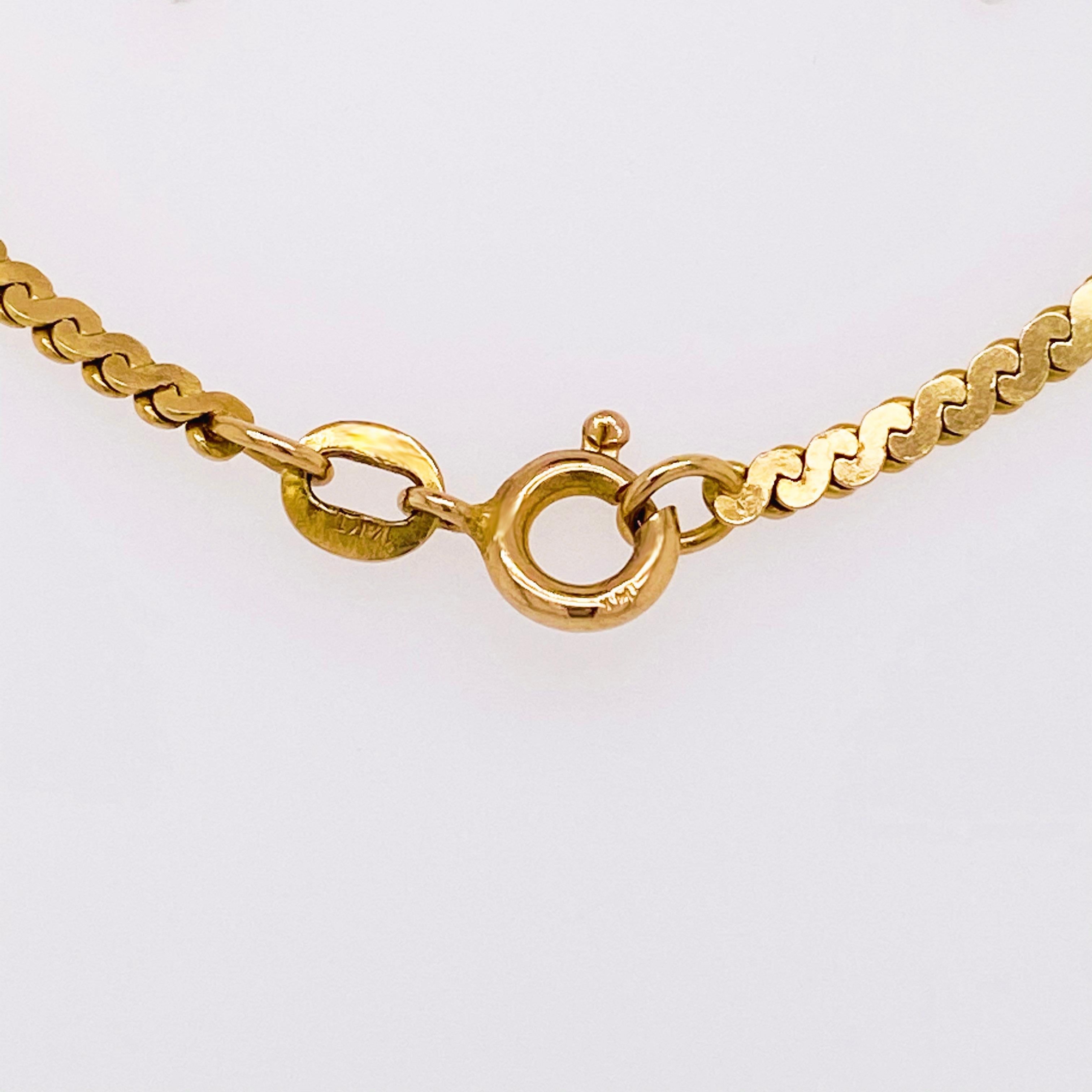 Gelbgold Serpentinenkette in Gelbgold, flache Gliederkette für Damen oder Herren im Angebot