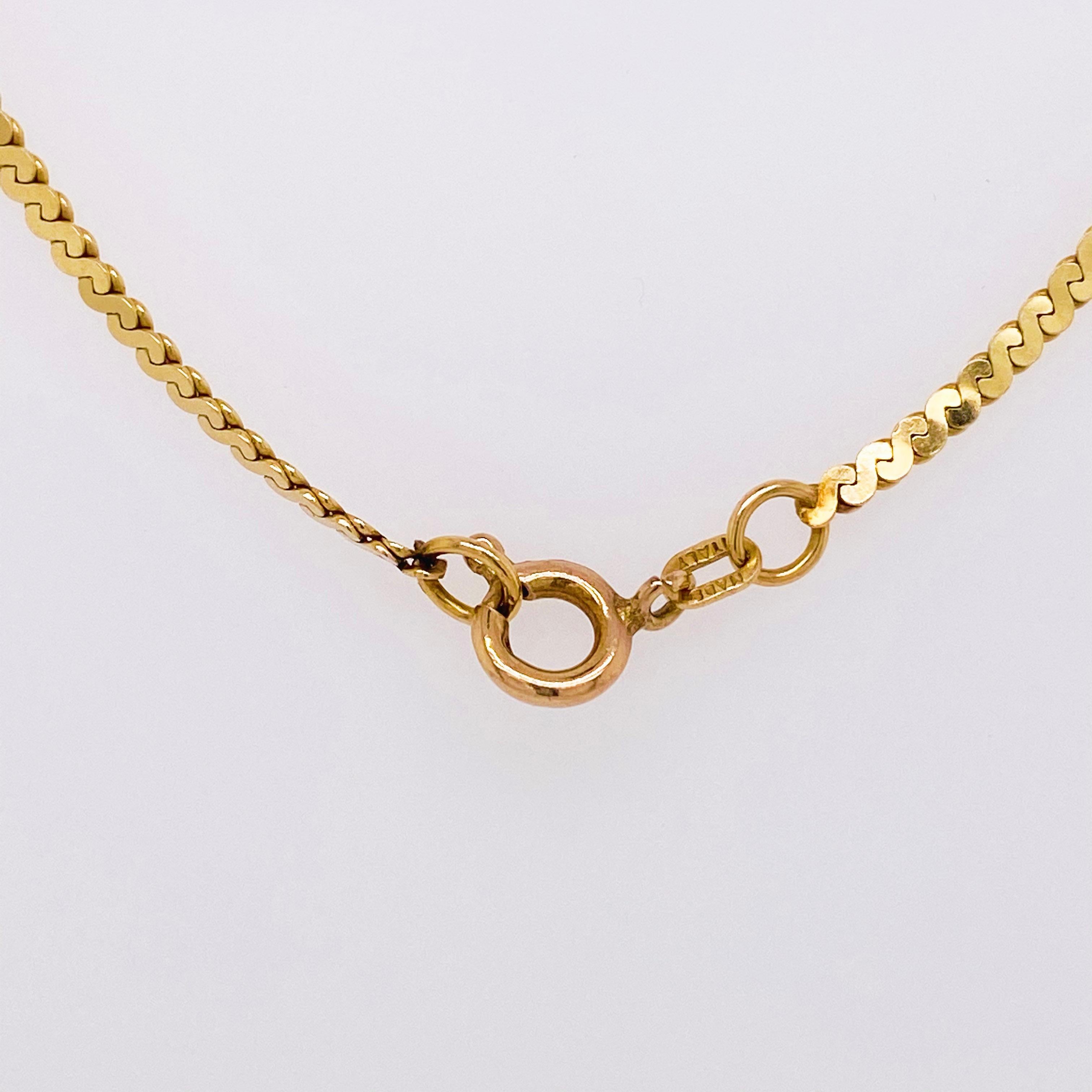 serpentine necklace gold