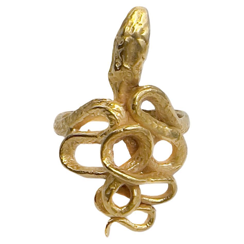 Gold Serpentine Ring For Sale