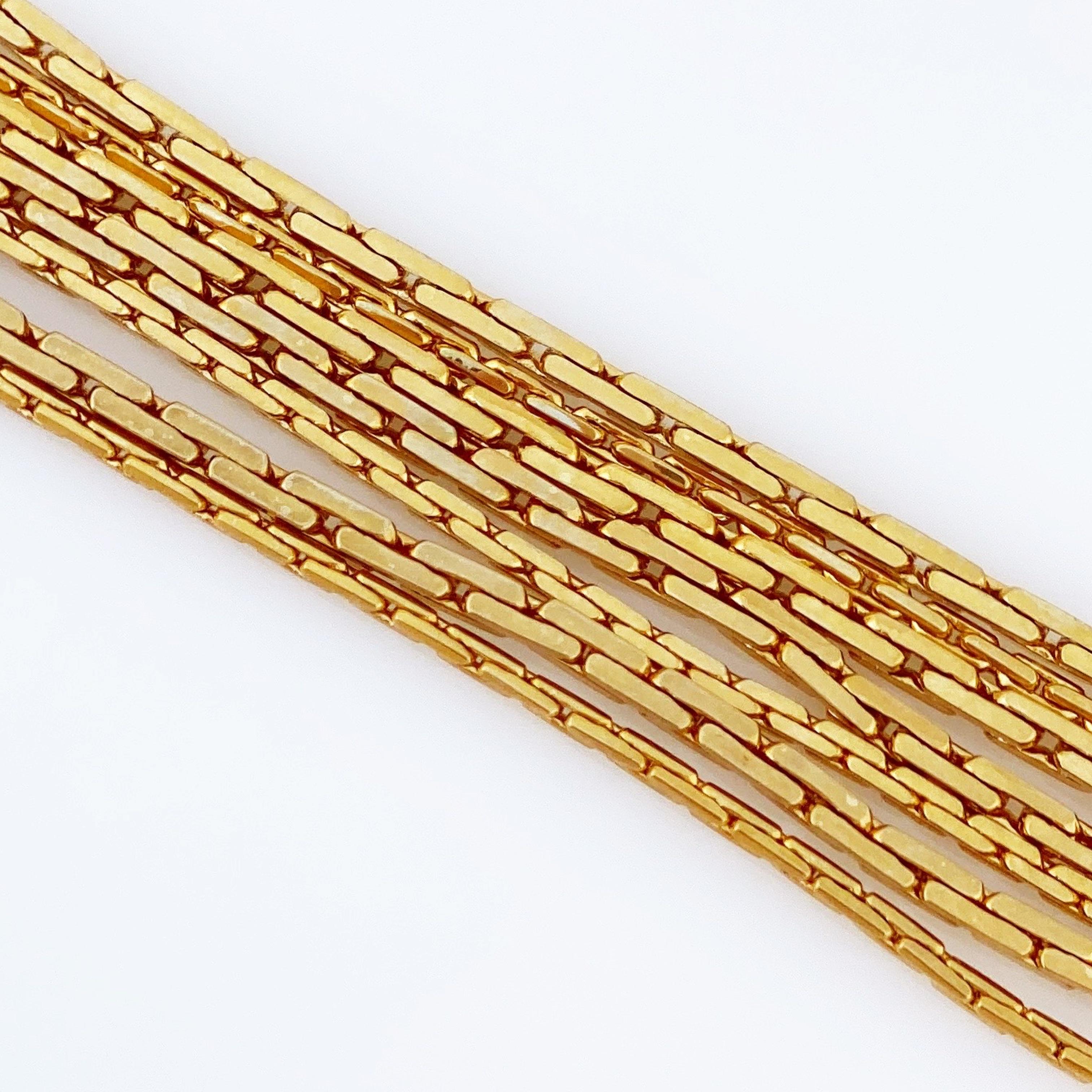 Sechsreihige Gliederkette aus Gold von Napier, 1970er Jahre (Moderne) im Angebot