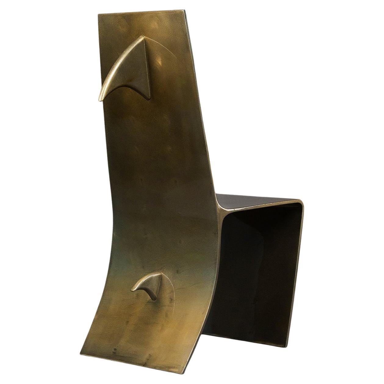 Gold Shark Chair by Giulia Maria Ligresti