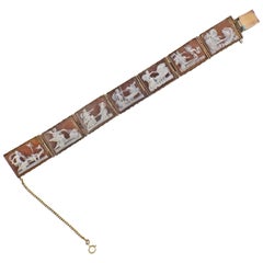 Bracciale cammeo con conchiglia d'oro