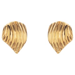 Boucles d'oreilles coquillage en or