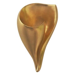 Gold Shell Wall Sconce Gilded in 23.5 Carat Gold Leaf by Hannah Woodhouse