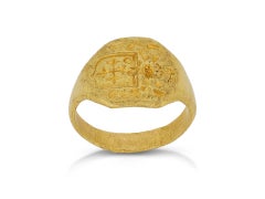 Gold signet ring attributed to the Ward family, English, circa 17th century