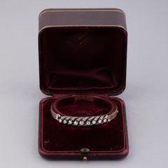 Gold Silver and Diamonds French Antique Bracelet