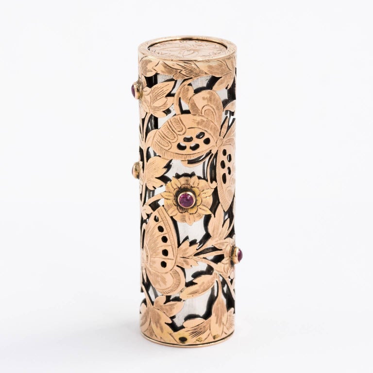 Gold Silver and Ruby Lipstick Holder by Boucheron at 1stDibs gold by
