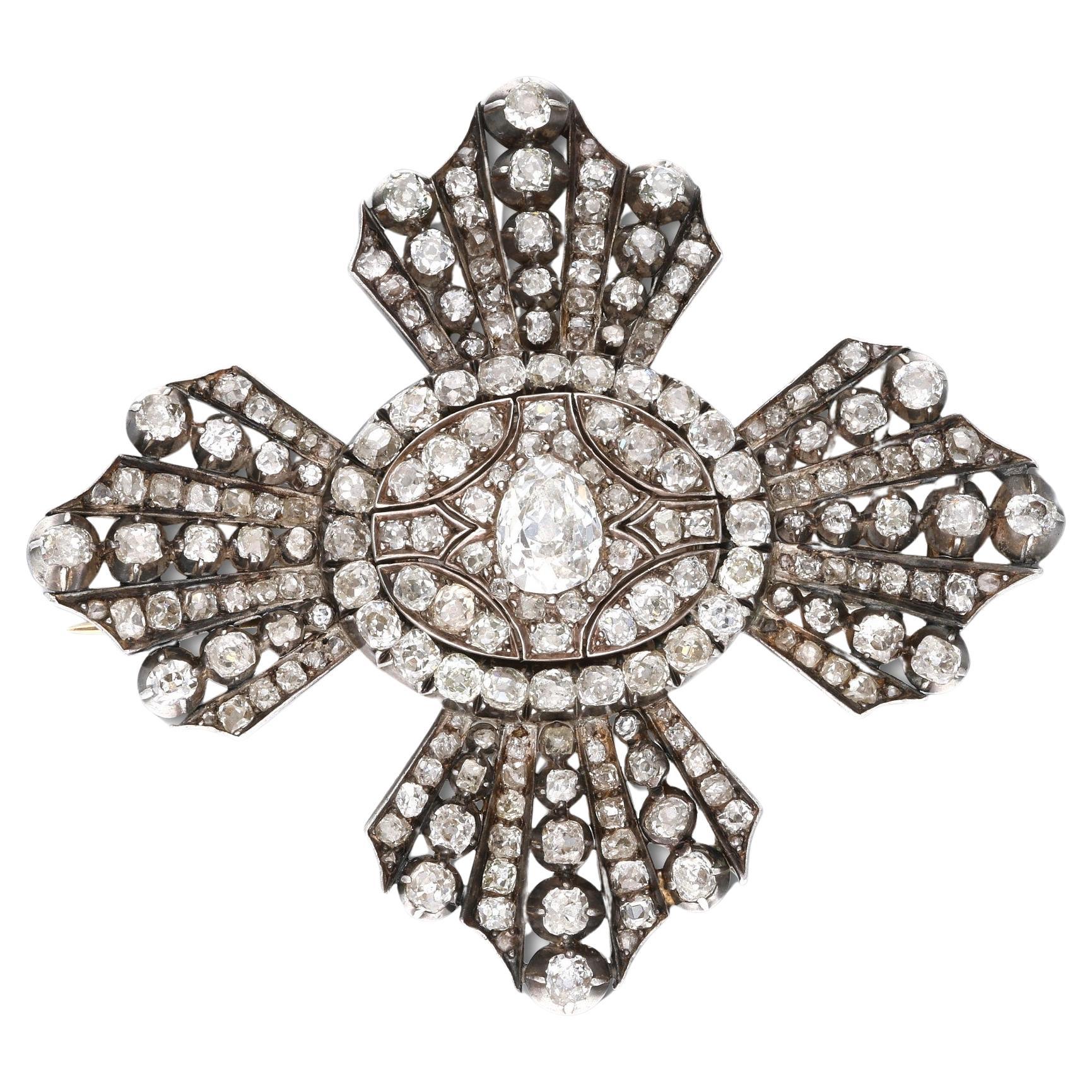 Antique Imperial topaz diamond Maltese Cross brooch For Sale at 1stDibs ...