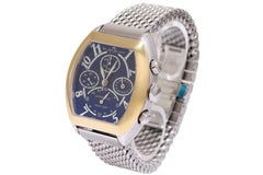 Gold & Silver Van Der Bauwede Dual Time Automatic Chronograph Wrist Watch BNIB