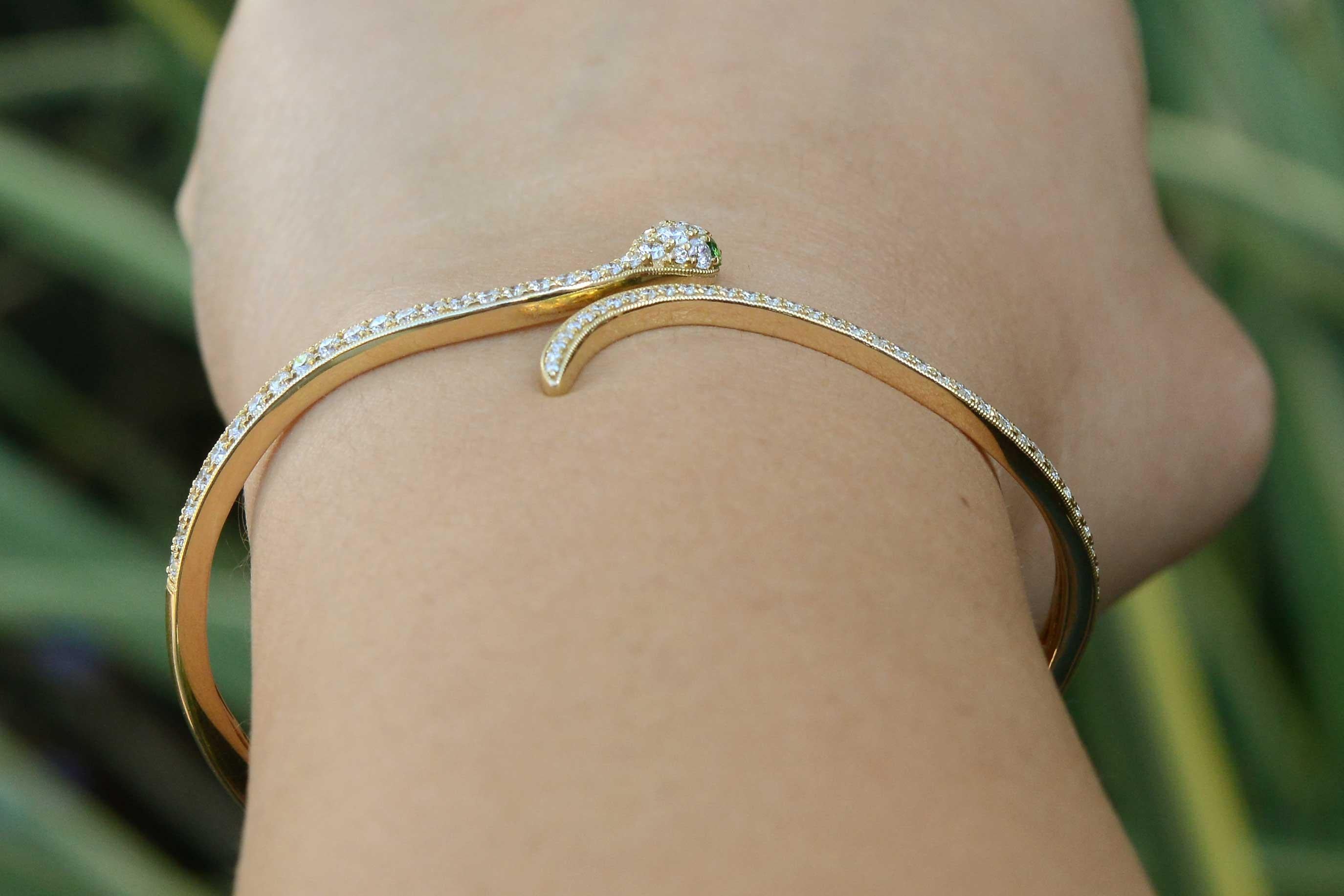 snake bangle gold