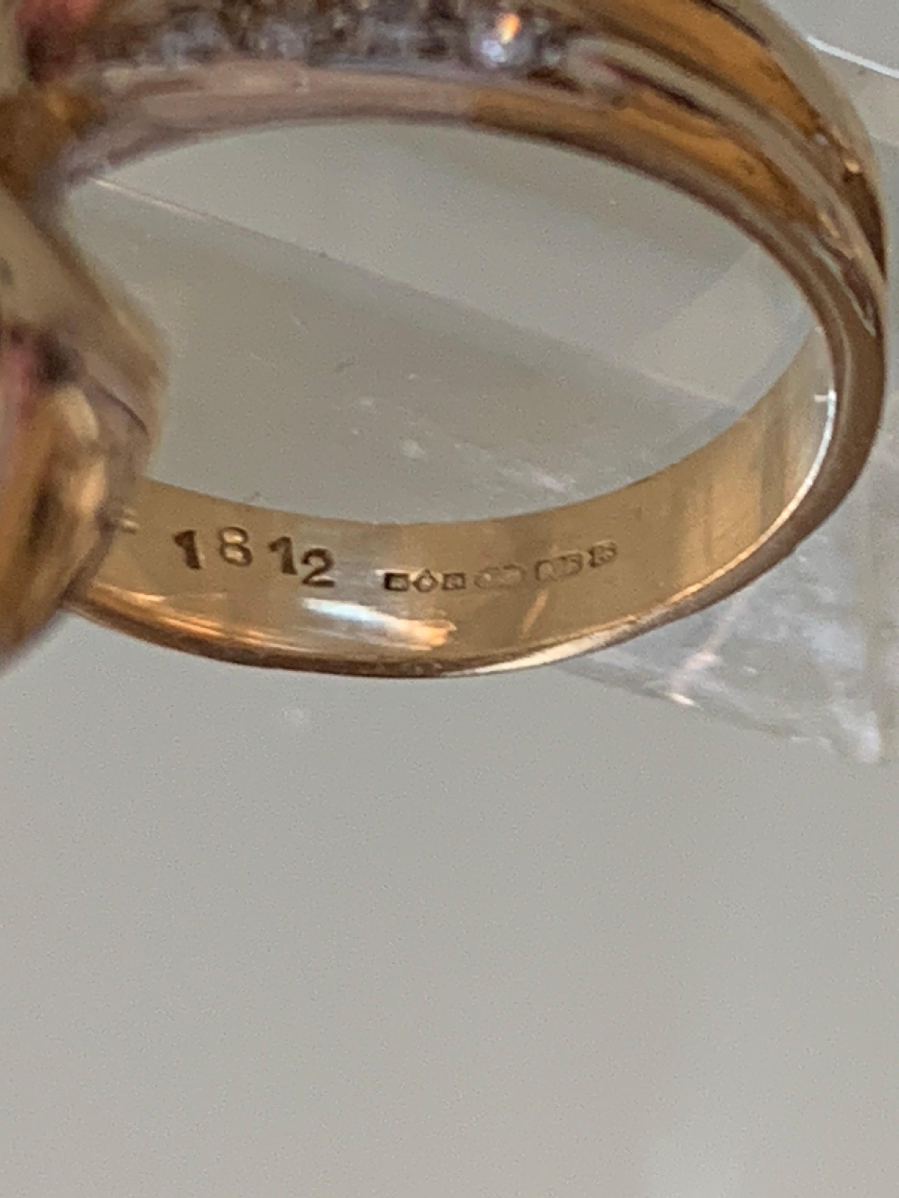 Gold Snake Ring 9ct Hallmarked For Sale 2