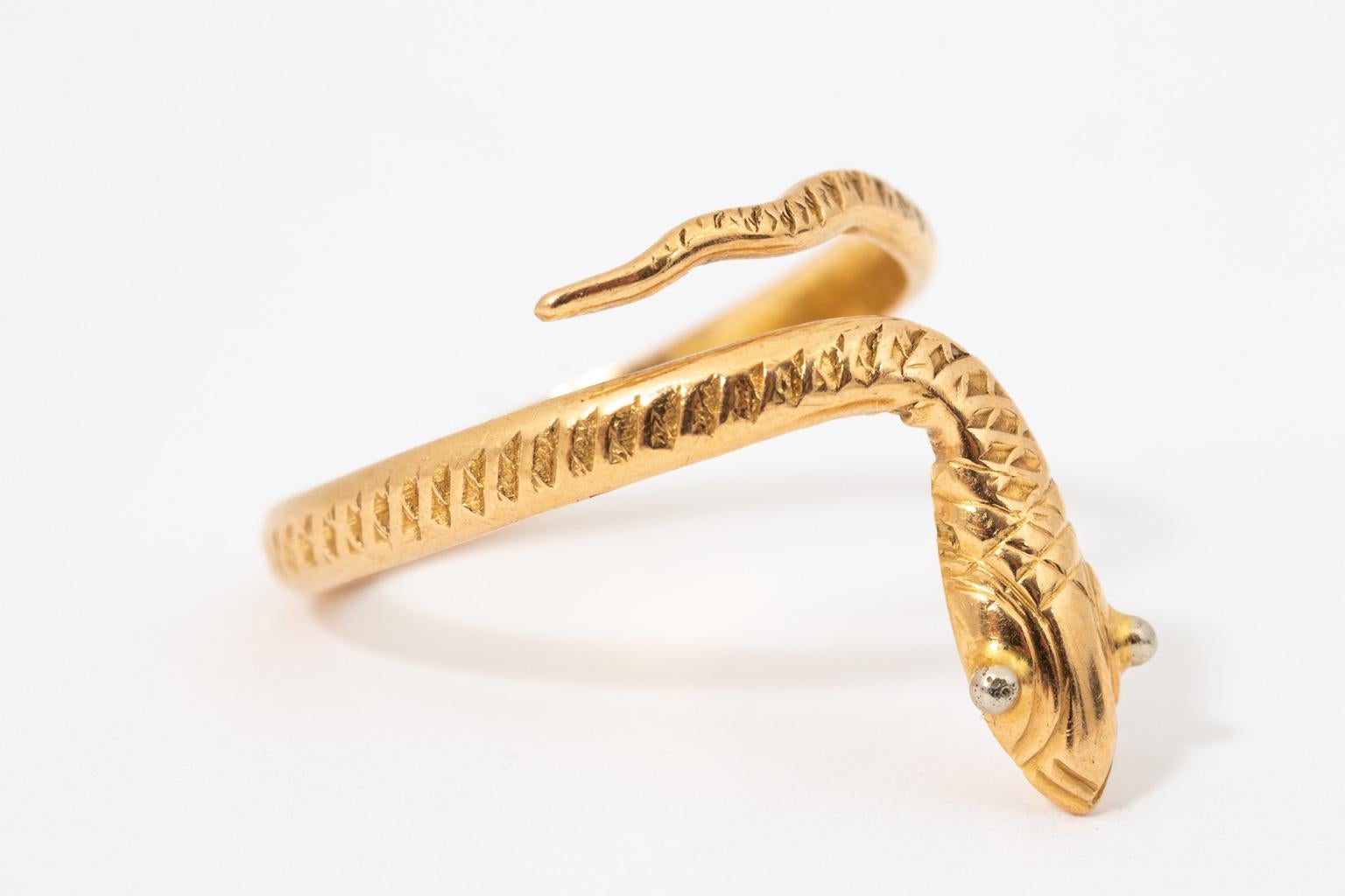 Women's Gold Snake Ring For Sale