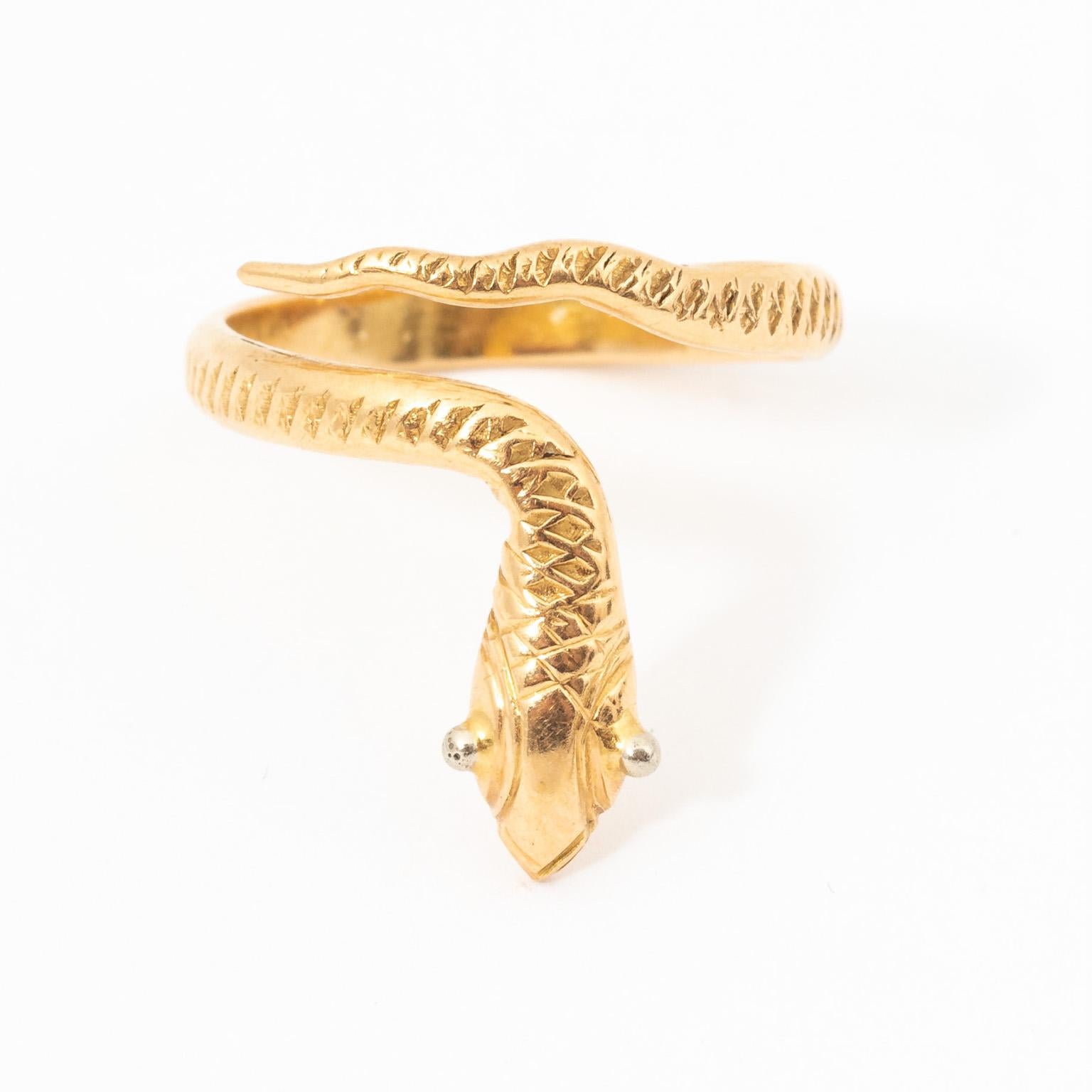 Gold Snake Ring For Sale 1