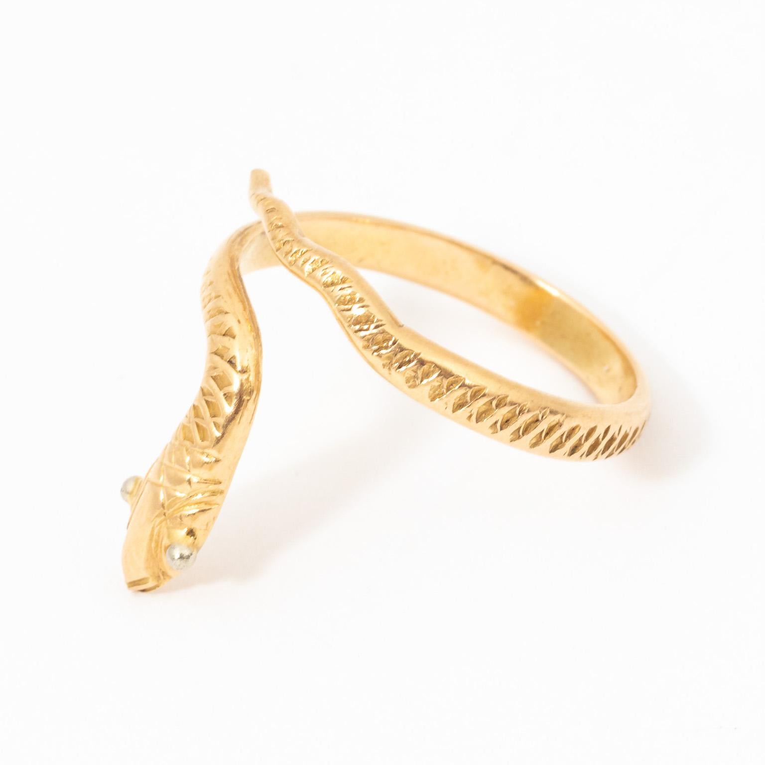 Gold Snake Ring For Sale 2