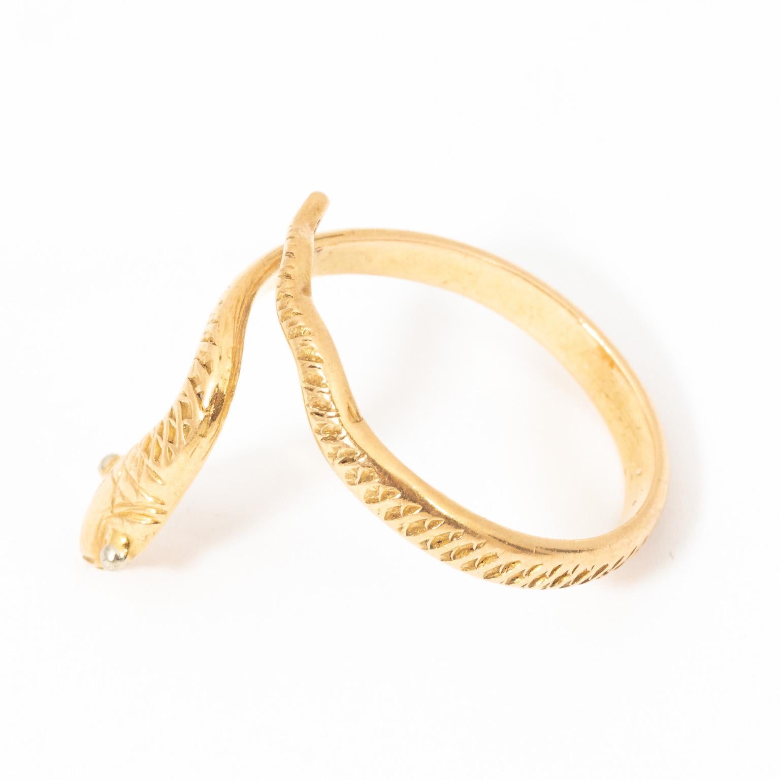Gold Snake Ring For Sale 3