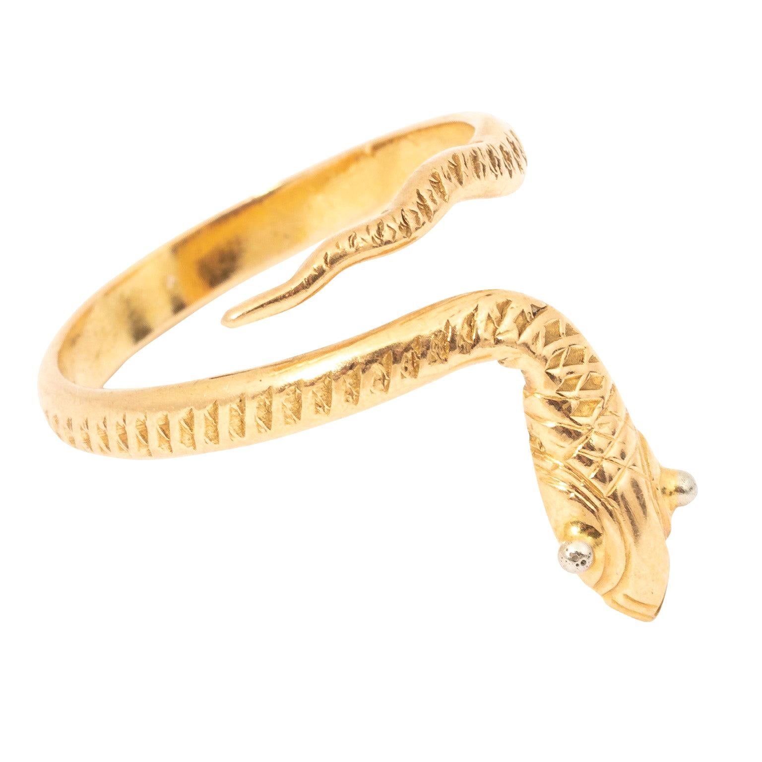 Gold Snake Ring For Sale
