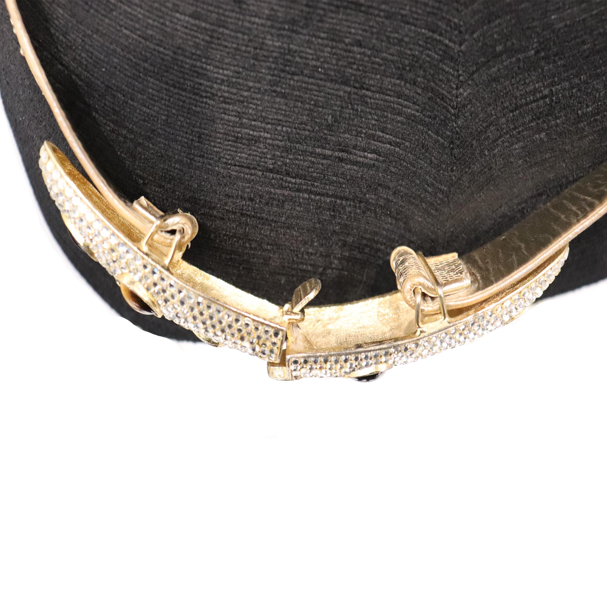 Gold Snake Skin Adjustable Belt W/ Jewels & Stones In Excellent Condition In Los Angeles, CA