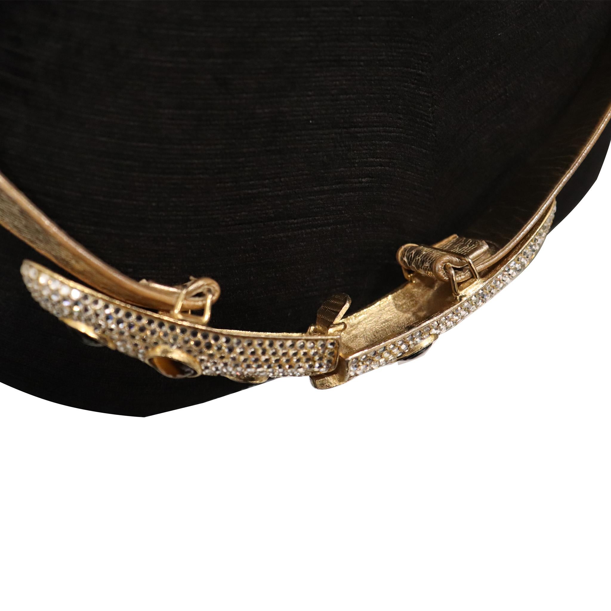 Women's Gold Snake Skin Adjustable Belt W/ Jewels & Stones