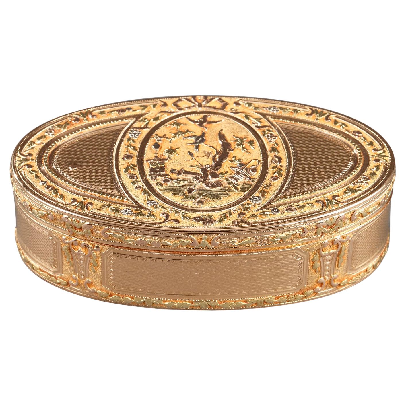 Louis XV Gold-Mounted Lacquer Snuff Box For Sale at 1stDibs