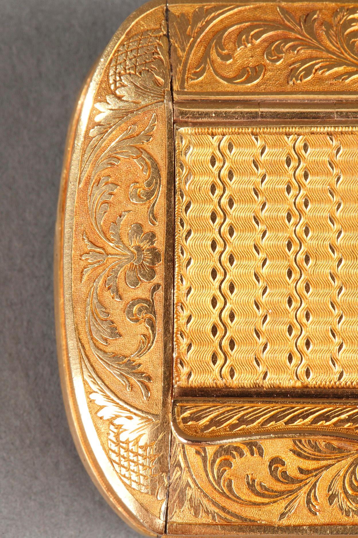 Gold Snuff Box, Restauration Period, circa 1820-1830 For Sale 5