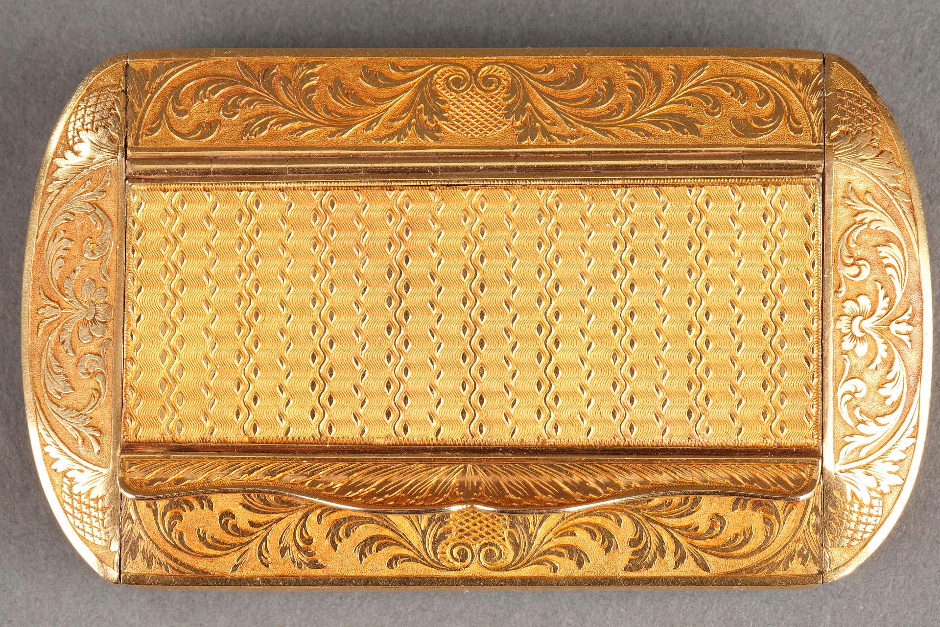 Gold Snuff Box, Restauration Period, circa 1820-1830 For Sale 4