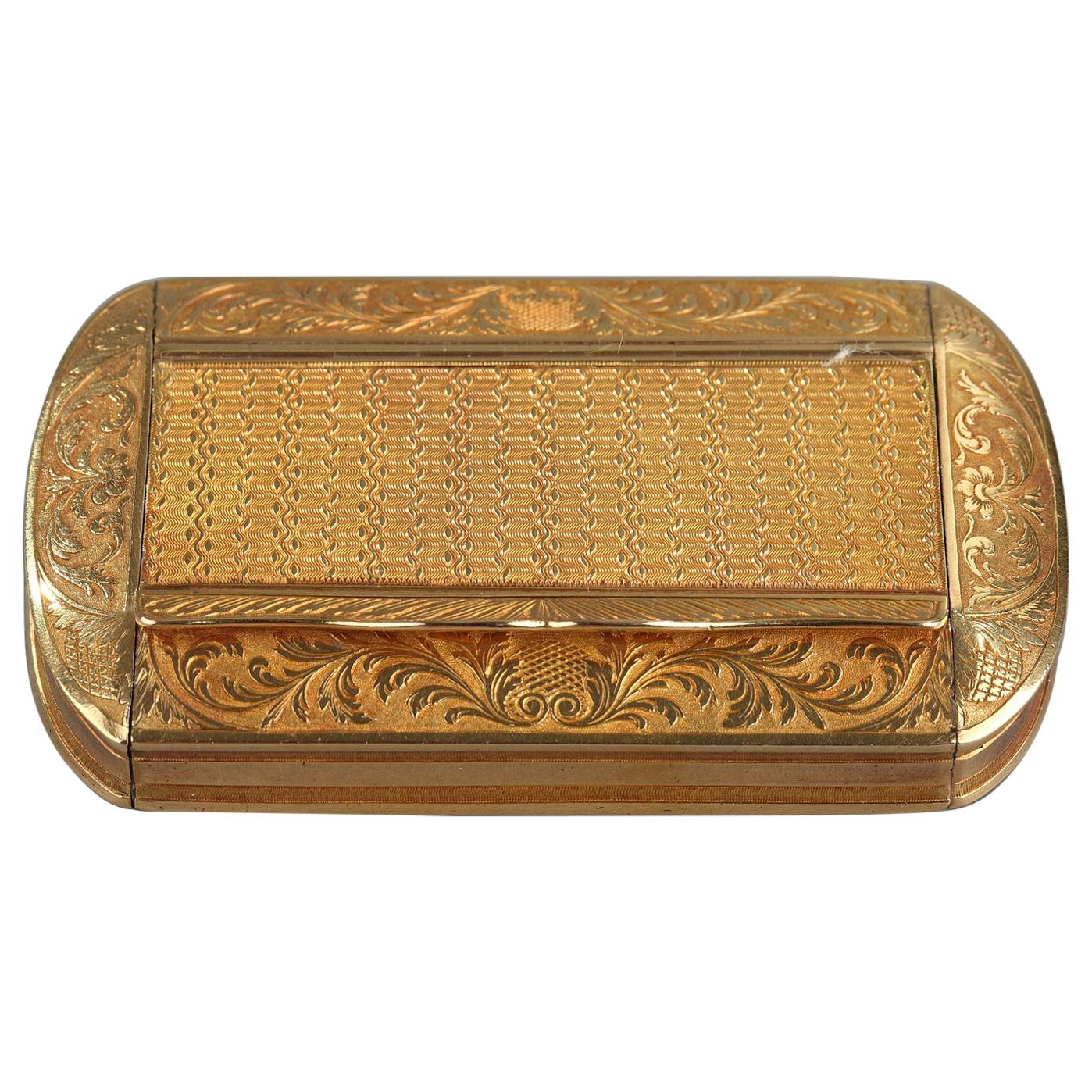 Gold Snuff Box Restauration Period For Sale