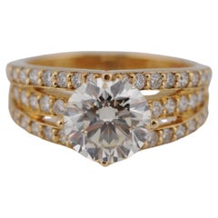 Bague solitaire avec diamants de 2 carats de pureté brillante :VVS1