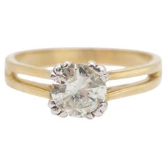 Solitärring aus Gold mit 1,02 Karat Diamanten, Polen.