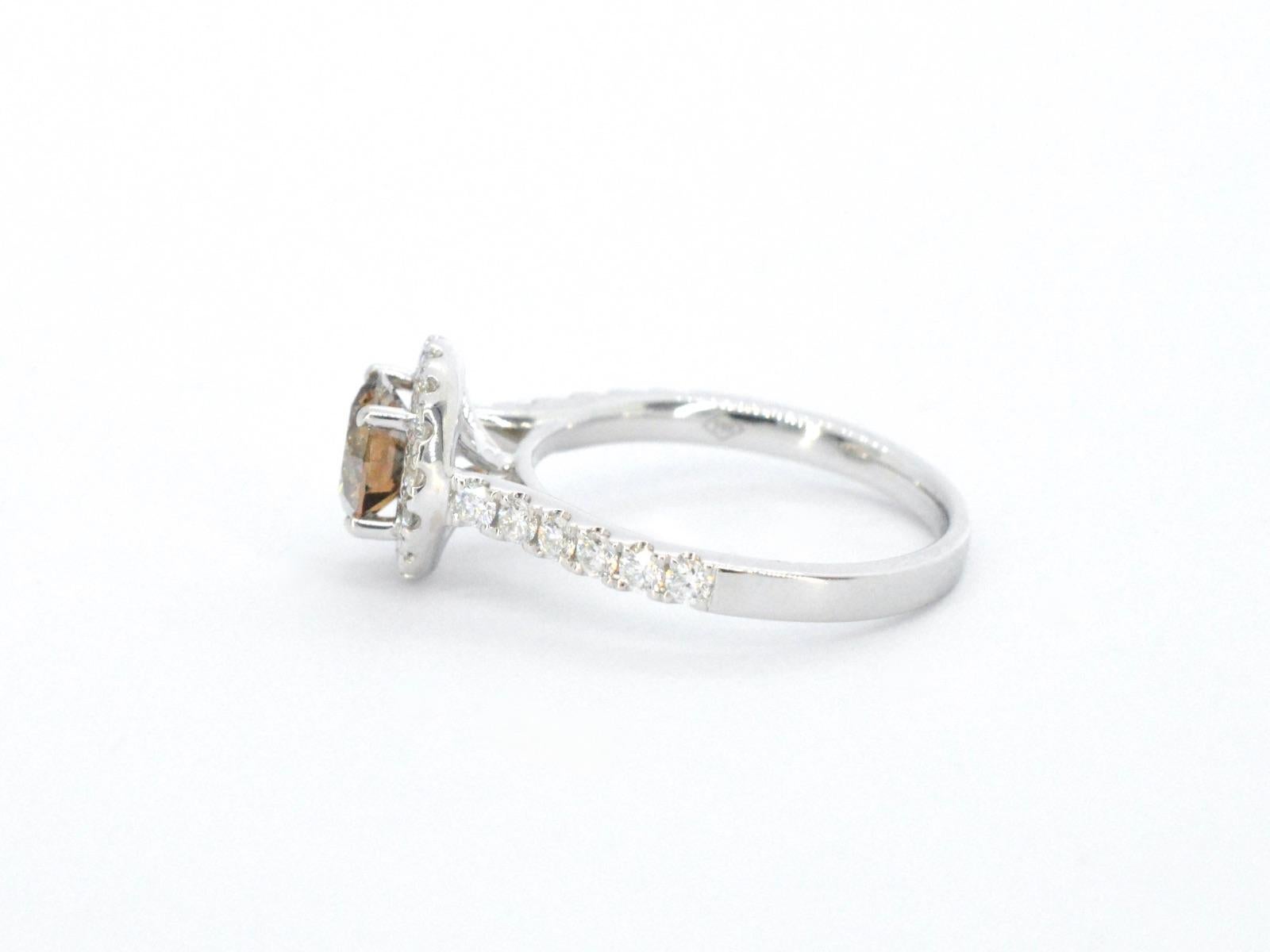 Gold Solitär-Ring mit Diamanten im Zustand „Hervorragend“ im Angebot in AMSTELVEEN, NH