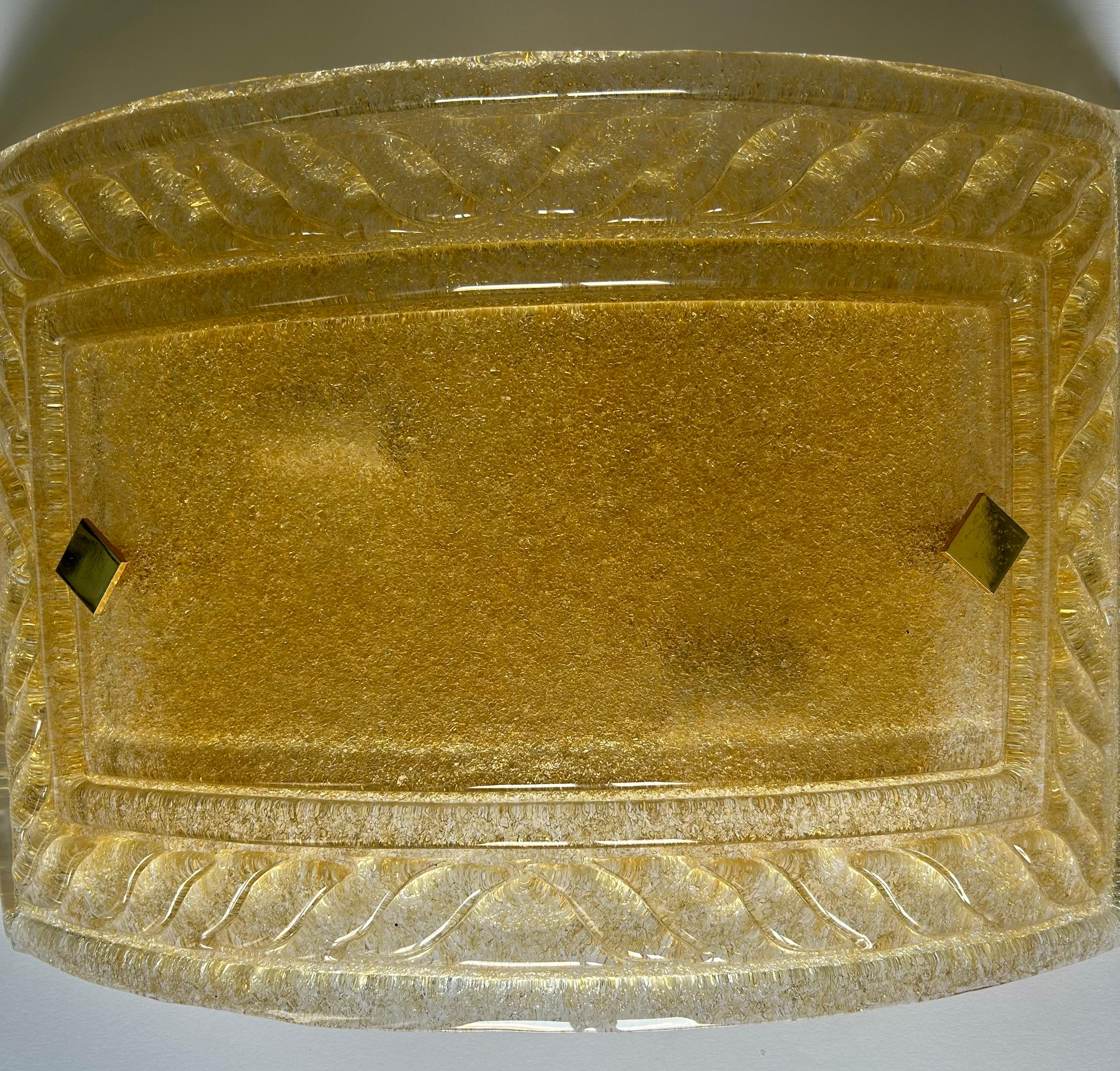 Gold Sparkle in The Night, Three Marvelous Murano Wall Lights, 1990's For Sale 6