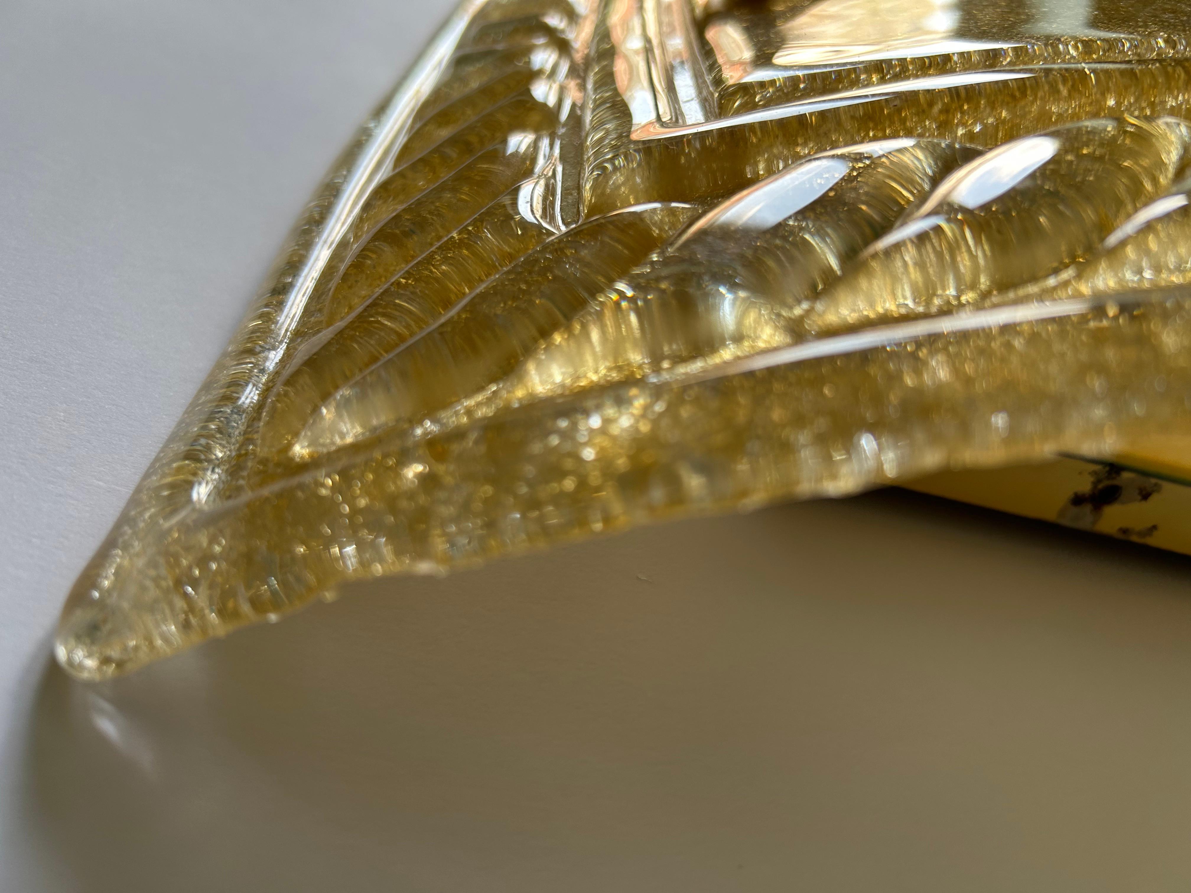 Gold Sparkle in The Night, Three Marvelous Murano Wall Lights, 1990's For Sale 4