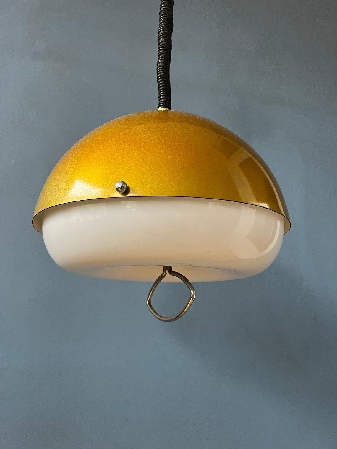 Gold Sparkle Mid Century Pendant Lamp - Space Age Hanging Lamp, 1970s For Sale 3