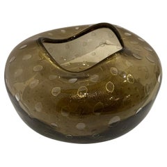 Gold Speckled Blown Glass Bowl, Brazil, Contemporary